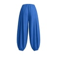 thumbnail image 7 of Mifsaly Harem Pants Women High Waisted Wide Leg Alloon Pant Comfortable Lightweight Flowy Office Work Elegant Outfits Blue,XL, 7 of 7