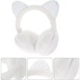 thumbnail image 2 of Orejeras peludas de invierno, lindas orejeras de piel sintética de zorro de peluche, suaves y cálidas, con acolchado de vellón para niñas y niños., 2 of 4