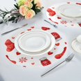 thumbnail image 4 of 15.4" Round Placemat Set of 4 Polyester Fabric Place Mats Non-Slip Dining Kitchen Table Mats for Kitchen Party Decor Christmas Socks and Gloves Pattern, 4 of 5