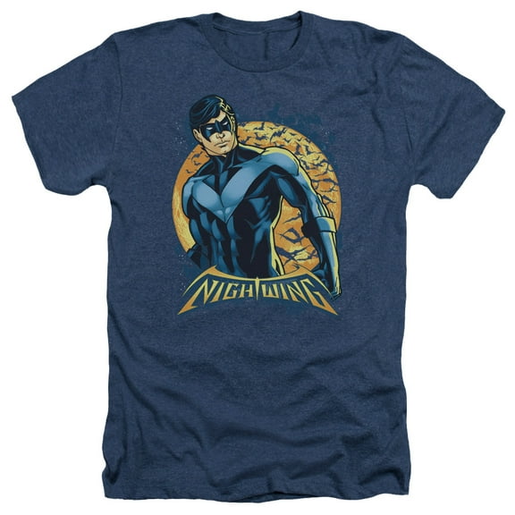 Batman - Nightwing Moon - Heather Short Sleeve Shirt - X-Large