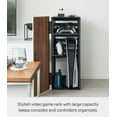 thumbnail image 2 of Yamazaki Home Video Game Storage Cabinet, Black, Steel, 2 of 7