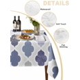 thumbnail image 5 of Grey Purple Moroccan Rectangle Tablecloth, Retro Bohemia Geometric Pattern Waterproof & StainResistant Tablecloth, Washable Oil-proof Table Cover for Dining/Party/Wedding/Camping/Buffet 54x108 In, 5 of 9