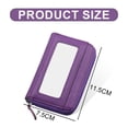 thumbnail image 2 of Cartera pequeña de cuero para mujer, monedero con cremallera para mujer, cartera con tarjetero con bloqueo RFID, funda para múltiples tarjeteros, 11,5*7,5 cm, 2 of 5