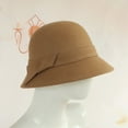thumbnail image 3 of CoCopeaunt Autumn And Winter New Wool Basin Hat, Bowler Hat, Women’S British Cross Felt Hat Fisherman Hat, 3 of 6