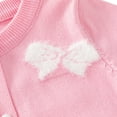 thumbnail image 5 of GYRATEDREAM Baby Girls Knitted Cardigan Bow Print Sweater Toddler Long Sleeve Jacket Outerwear 2-9T, 5 of 12