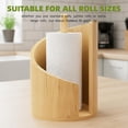 thumbnail image 6 of Wooden Paper Towel Holder for Countertop, Modern Mountain Style Paper Towel Holder, Heavy Duty Solid Wood Freestanding Paper Roll Stand for Kitchen, Bathroom & RV, 6 of 7