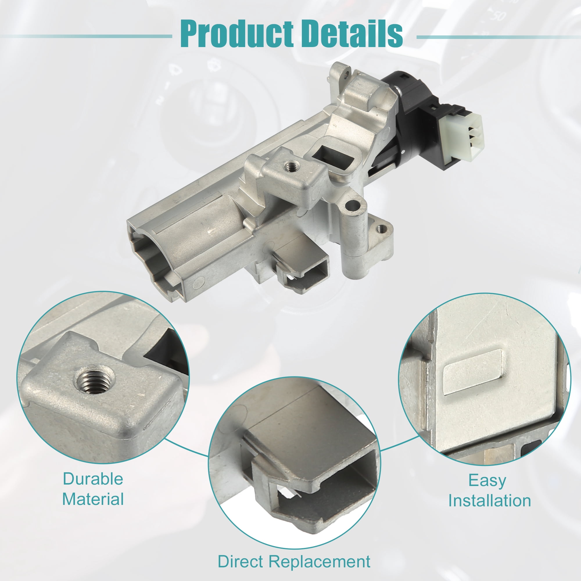 Unique Bargains Ignition Switch Cylinder Lock Assembly for Chevrolet Colorado 2004-2012 15795321 Silver Tone