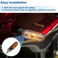 thumbnail image 7 of Motorcycle Turn Signal Assembly LED Three-ball Light Motorcycle Blinkers with Bright Yellow Lamp Universal Front/Rear Motorcycle LED Lights Orange Housing 1 Pcs, 7 of 7