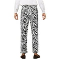 thumbnail image 3 of INSPIRE CHIC Printed Pants for Men's Straight Fit Leopard Printed Trousers 30 Black White, 3 of 5