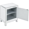 thumbnail image 3 of Home Square 1 Door Mirrored Nightstand in Antique Silver - Set of 2, 3 of 11