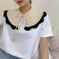 thumbnail image 7 of Detachable Knitted Dickey Collar Crop Top Mini Cape Half Shirt Blouse Collar for Women Girl, 7 of 7