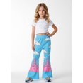 thumbnail image 2 of 5-6Y Girls Colored Flared Pants Digital Print Trousers Slim-Fit Wide Leg Flare for Spring Summer Autumn, 2 of 6