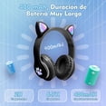 thumbnail image 4 of Audífonos Gaming Bluetooth 5.0 Con Orejas RGB Luz LED manos libres Diadema Ajustable 7h Baterían Color negro, 4 of 5