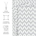 thumbnail image 5 of Noble Linens Light Gray Puffed Chevron Print 3-Piece Duvet Cover Set, King/Cal king, 5 of 11