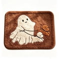 thumbnail image 2 of Halloween Ghost Walking Puppies Shaggy Doormat, Cute Ghost Dog Decorative Floor Rug, Non Slip Fluffy Bath Mat, for Entryway, Bathroom, Fall Farmhouse Home Decor, 2 of 7