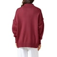 thumbnail image 3 of SUÉTER PULLOVER CHIC PARA MUJERES DE MANGA LARGA CON CUELLO ALTO SUELTO Y OVERSIZED, TOPS CASUAL 2025 L ROJO VINO, 3 of 6