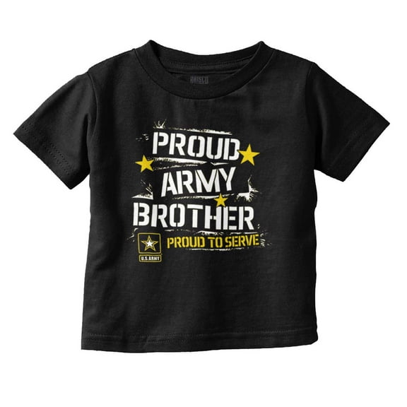 Military Logo Proud US Army Brother Youth T Shirt Tee Boys Infant Toddler Brisco Brands 12M