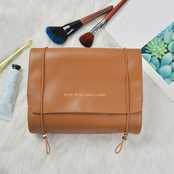 Neceser De Viaje De Gran Capacidad Para Mujer, Organizador De Cosméticos De Cuero Con Múltiples Compartimentos Y Material Resistente Al Agua, Espacioso Neceser.,Vsgery