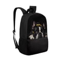 thumbnail image 2 of Uorisanigo Black Pug Kids Backpack for School, Lightweight Casual Daypack Back to School Bag 6-12 Year Old Universal Preschool Elementary Kindergarten Bookbag, 2 of 6