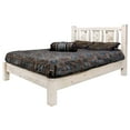 thumbnail image 6 of Homestead Collection Full Platform Bed w/ Laser Engraved Wolf Design, Ready to Finish, 6 of 7