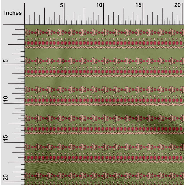 oneOone Silk Tabby Fabric Floral & Flying Swan Block Printed Craft Fabric BTY 42 Inch Wide