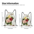 thumbnail image 2 of Daiia Vintage Bike Flower Butterfly Pattern Drawstring Backpack, Gym Bag, Lightweight Backpack, Water-Resistant Bag Travel Sports Backpack, Fitness Bag, Yoga Bag-Small, 2 of 6