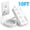 White, variant on Surge Protector Power Strip, 8 Outlets, 4 Usb Ports, 10 ft Extension Cord with Flat Plug, 1700J, for Home, Office and Dorm, Black