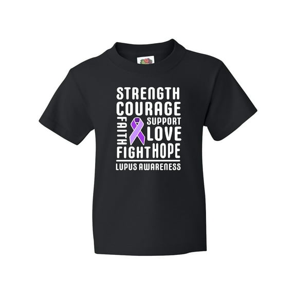 Inktastic Lupus Awareness Strength Support Courage Youth T-Shirt