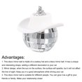 thumbnail image 4 of 2uds Blanco Disco Bola Coche Accesorio Ostentoso Disco Espejo Ornamento Coche Espejo Colgante para Coche, Cumpleaños Fiesta Accesorio, 4 of 7