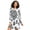 Black And Gray, variant on Nightgowns For Women Long Sleeve Night Shirts Print Sleepwear Baseball Pattern