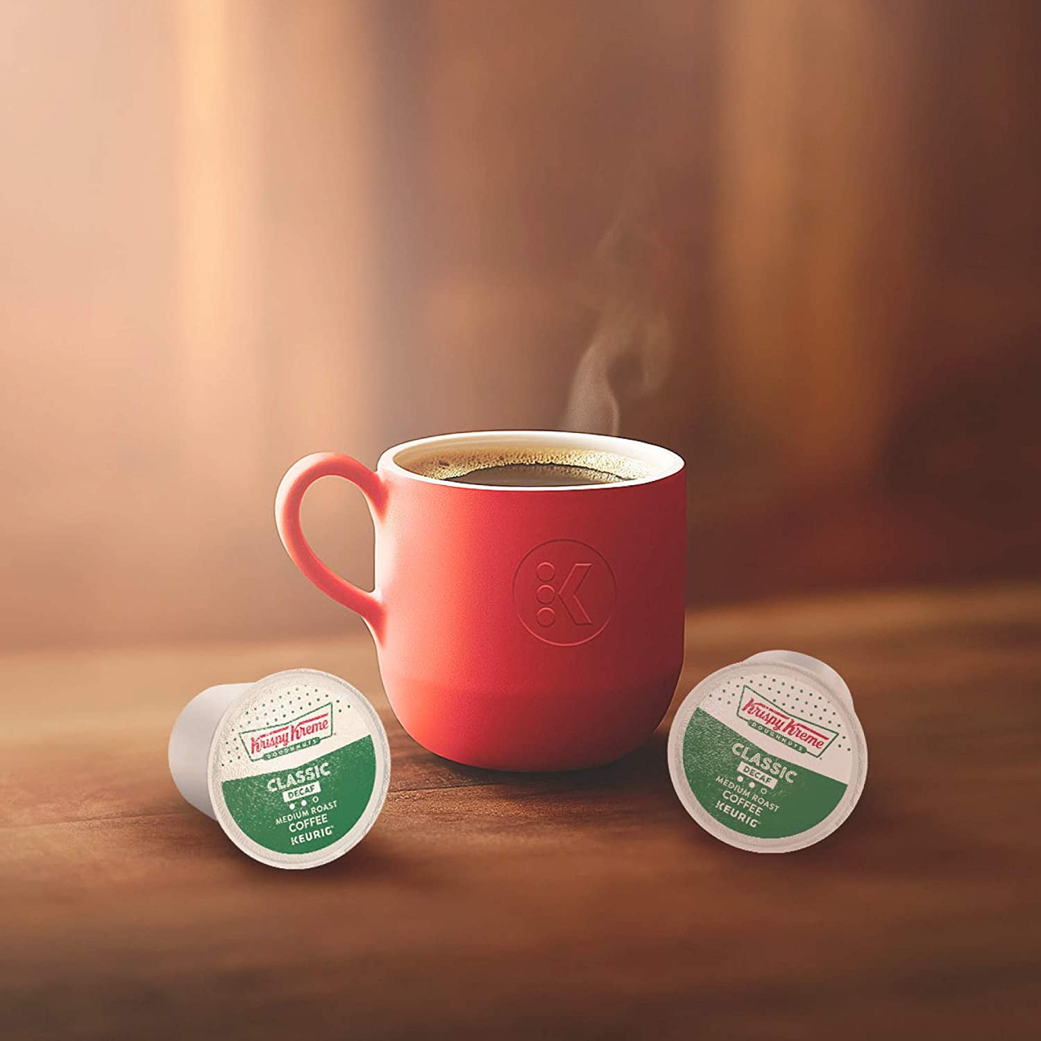 Krispy Kreme Classic Decaf Coffee, Keurig Single Serve K-Cup Pods, 96 Count (4 Packs of 24)