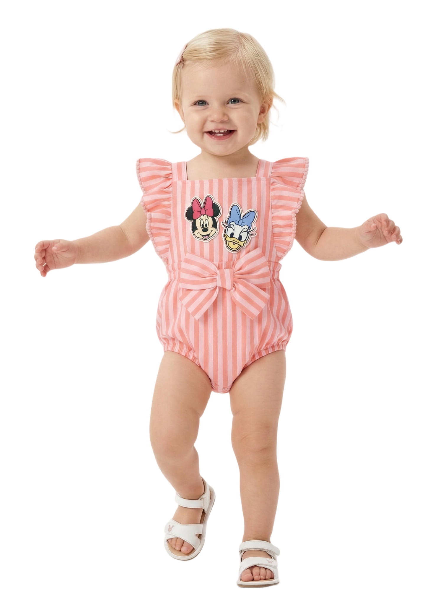 Minnie & Daisy Baby Girl Romper, Sizes 0/3 Months-24 Months