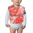 thumbnail image 6 of Bingfone Mess-Proof Baby Bib - Waterproof Bib For Baby Boy Or Girl With Food Catcher Pocket, Unisex-Beef Steaks, 6 of 8