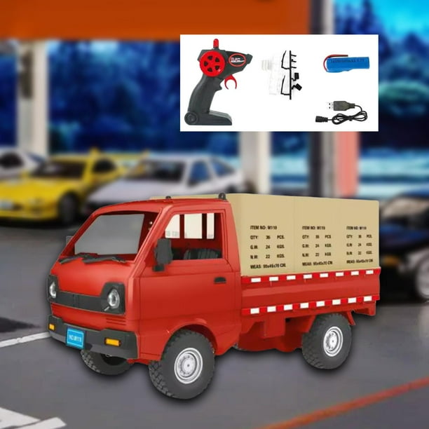 Coche de juguete RC 1/16 Hugo camión de juguete para practicar juguete de aprendizaje vehículo de dibujos animados Rojo