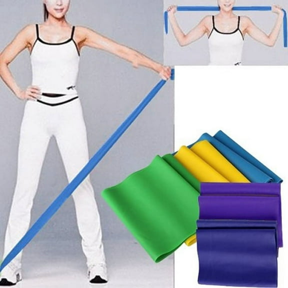 Worgeous Blue Yoga Pilates Rubber Stretch Resistance Band for Exercise Fitness 1.5m Length 15cm Width