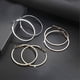 thumbnail image 4 of 925 Sterling Silver Earrings for Women 2025 Fashion Trendy Full Diamond Dangle Round Hoop Earrings Hypoallergenic Jewelry Gifts for Her, 4 of 5