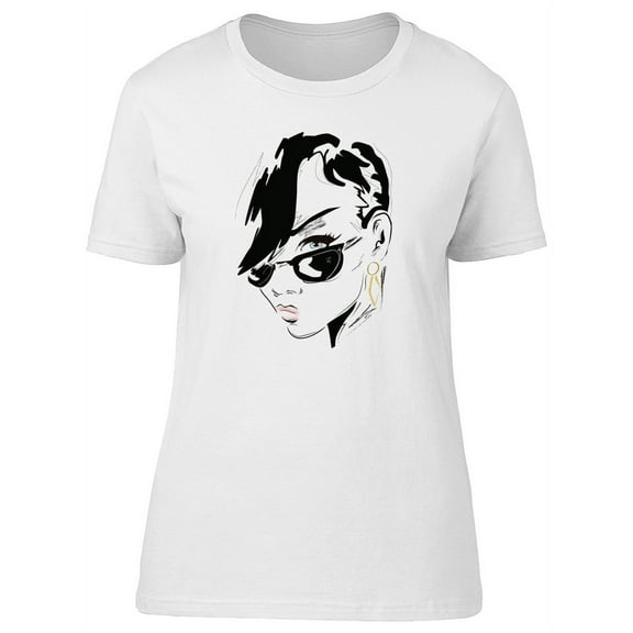 Beautiful Fashion Lady, Retro T-Shirt Women -Image by Shutterstock, Female Small