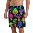thumbnail image 2 of Goofa Bright Mushrooms Printed Mens Swim Trunks Summer Quick Dry Short Beach Swimwear Bathing Suits-XX-Large, 2 of 9
