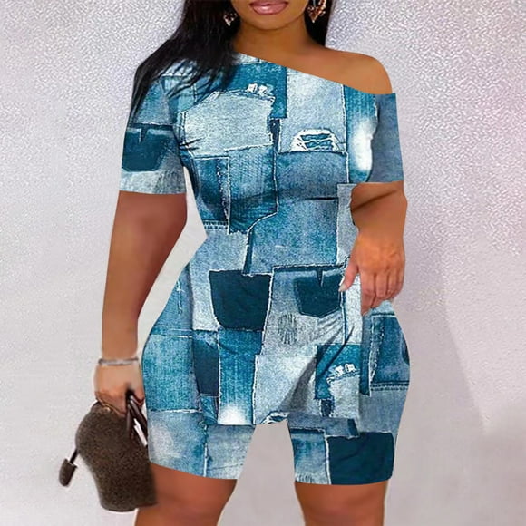 Georges Long Sleeve Suits for Women Women's Summer 2 Piece Lounge Matching Sets Printed Outfits Short Sleeve Tops and Short Pants Tracksuits Suit