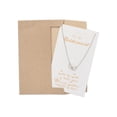 thumbnail image 4 of Quan Jewelry Bridesmaid Gifts Set, Interlocking Hearts Necklace for Bridesmaids and Card, Silver Tone, 16-in to 18-in, 4 of 6