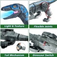thumbnail image 3 of Hot Bee Remote Control Dinosaur Toys for Kids, Roaring Walking Blue Velociraptor w/ 3D Eyes RC Robot Toys, Birthday Christmas Gifts for Boys Girls 4+ Years Old, 3 of 6
