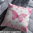 thumbnail image 2 of Homewish Princess Butterfly Fabric by the Yard 1 Yard for Teen, Cartoon Pink Flower Floral Room Decor Fabric by the Yard, Kawaii Animal Sewing Fabric, Luxury Bedroom Decor, 2 of 6