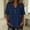 Navy, variant on ClodeEU Women's V Neck Short Sleeve Henley Shirt,Casual Loose Fit Button Front Blouse Black,Women's Plus L