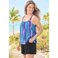 thumbnail image 3 of Swim 365 Women's Plus Size Tank Overlay Swim Romper, 3 of 3