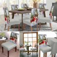 thumbnail image 3 of muroi Farmhouse Christmas Dining Room Chair Covers Set of 6, Stretch Kitchen Chair Cover Protector, Xmas Tree Truck Snowflake Snowman Chair Slipcovers RemovableSeat Cover for Party Banquet, 3 of 7