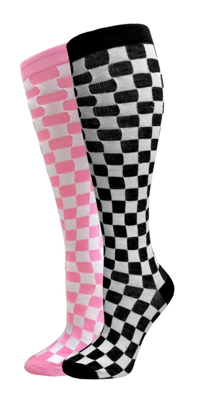 Checkered Knee High Socks1 Pair
