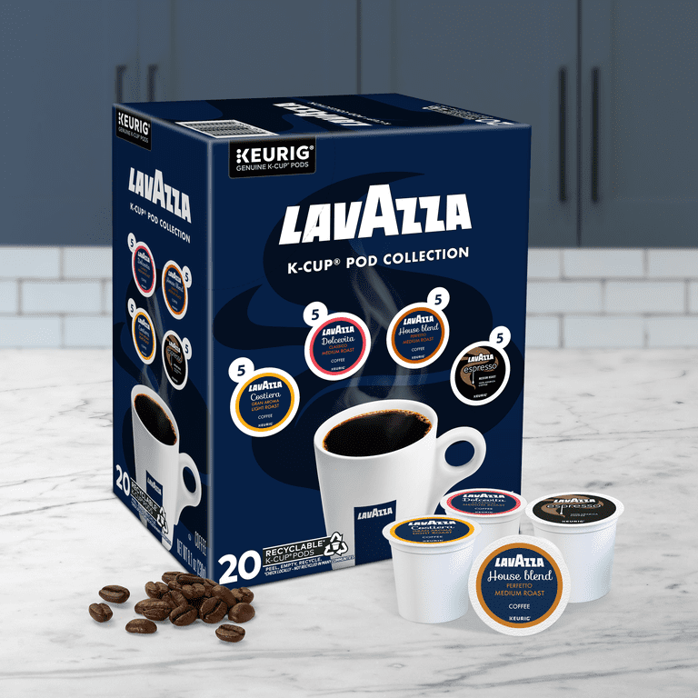 Lavazza, Variety Pack Light & Medium Roast K-Cup Coffee Pods, 20