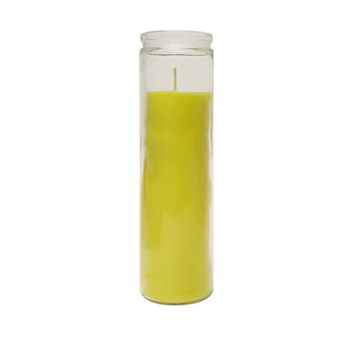 Tall Unscented Jar Candle, Yellow, Single