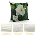 thumbnail image 4 of Nawypu White Calla Lilies Throw Pillow Covers Pillow Cover with Zipper Throw Pillow Cases Double Sided Plush Pillow Covers Decorative Throw Pillows Covers for Couch Living Room Bedroom, 4 of 5