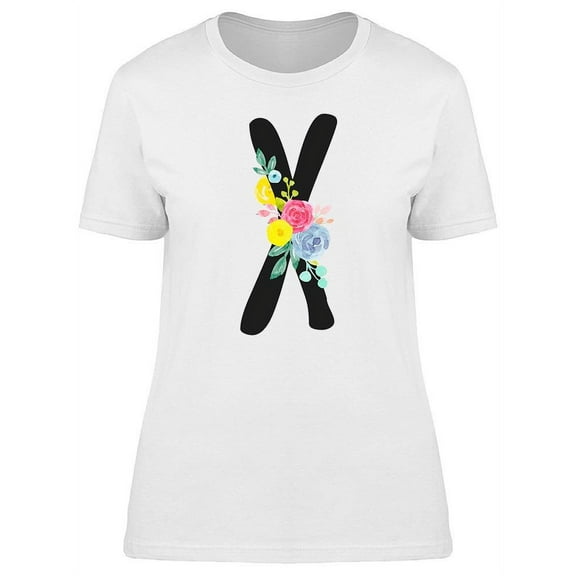 Letter X, Flowers Tee Women's -Image by Shutterstock